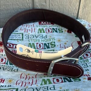 Bond and company brown leather dog collar new with tags XXL/XXXL